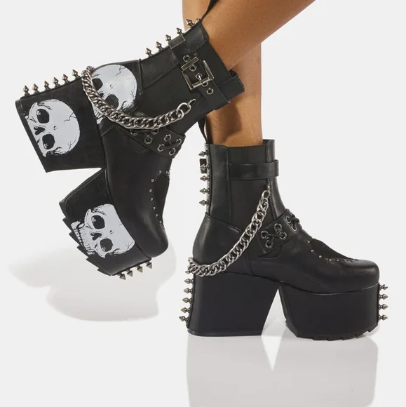 Seven Seas Platform Ankle Boots - Picture 6 of 15